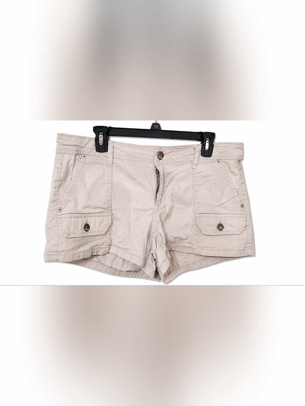 U.S. Polo Assn. Women's Beige Cargo Shorts
